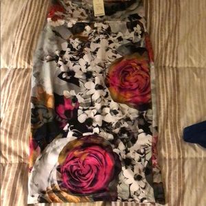 New Bebe printed midi skirt